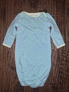 Infant Baby Oh Joy! Mint Long-Sleeve Sleep Gown Cuff Mitten Sz 3-6 Months